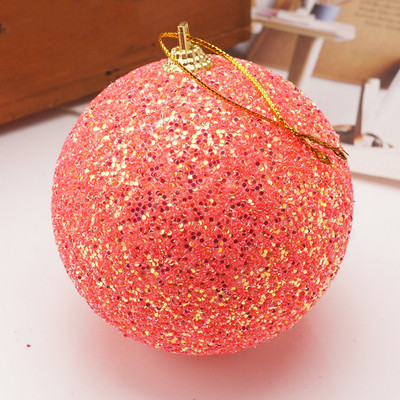Glitter Χριστουγεννιάτικη Μπάλα Χριστουγεννιάτικα Στολίδια Κρεμαστά μενταγιόν δέντρου Διακόσμηση πρωτοχρονιάτικων πάρτι Μπάλες από αφρό 8cm
