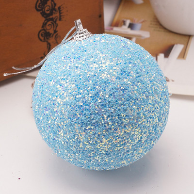 Glitter Χριστουγεννιάτικη Μπάλα Χριστουγεννιάτικα Στολίδια Κρεμαστά μενταγιόν δέντρου Διακόσμηση πρωτοχρονιάτικων πάρτι Μπάλες από αφρό 8cm