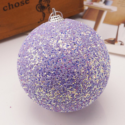 Glitter Χριστουγεννιάτικη Μπάλα Χριστουγεννιάτικα Στολίδια Κρεμαστά μενταγιόν δέντρου Διακόσμηση πρωτοχρονιάτικων πάρτι Μπάλες από αφρό 8cm