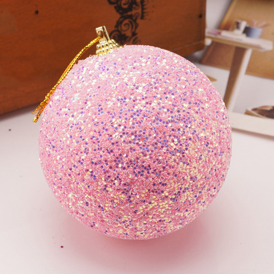Glitter Χριστουγεννιάτικη Μπάλα Χριστουγεννιάτικα Στολίδια Κρεμαστά μενταγιόν δέντρου Διακόσμηση πρωτοχρονιάτικων πάρτι Μπάλες από αφρό 8cm