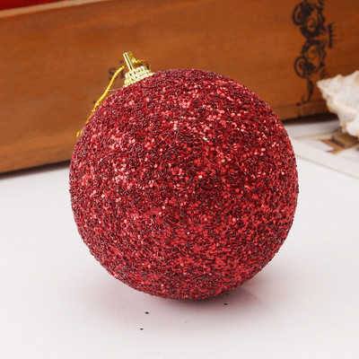 Glitter Χριστουγεννιάτικη Μπάλα Χριστουγεννιάτικα Στολίδια Κρεμαστά μενταγιόν δέντρου Διακόσμηση πρωτοχρονιάτικων πάρτι Μπάλες από αφρό 8cm