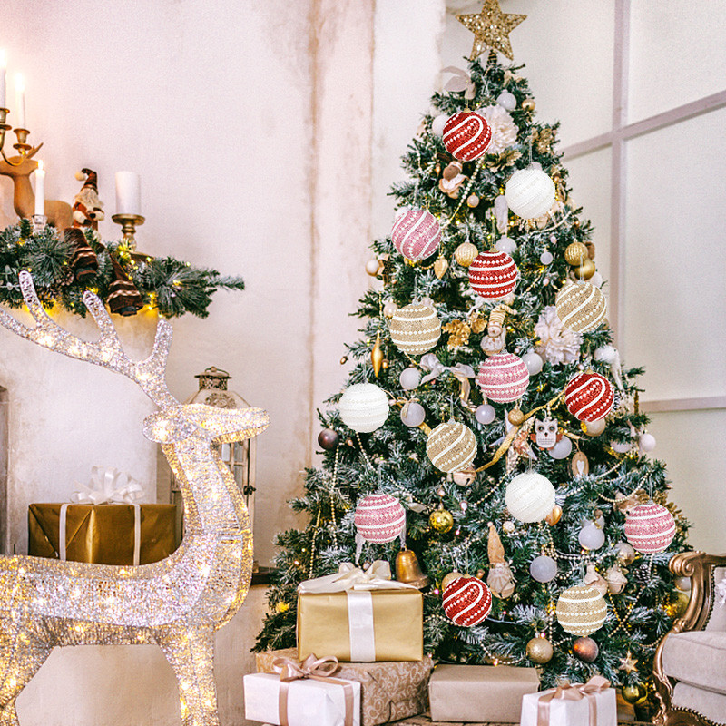 2/4tk Jõulupall Xmas Tree Valge Pärl Ripppall Ornamentx Kodu Jõulude uusaastapidu Vahtpallid Kaunistused Navidad
