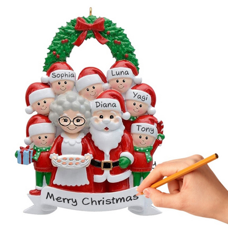 Jõulukaunistused Isikupärastatud põhjapõdrapere kaunistusega ripats 2-8 inimesele, armsad multifilmid, kingitused lastele 2022