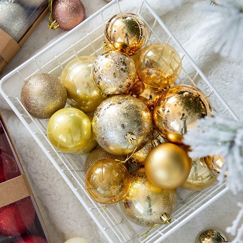 6cm/12TK komplekt Jõulupuu kaunistuspall Värviline jõulupiiskade kaunistus Jõuluvana valguspall Kodupeo turu ornament