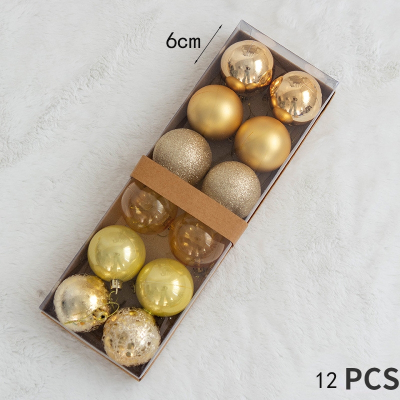 6cm/12TK komplekt Jõulupuu kaunistuspall Värviline jõulupiiskade kaunistus Jõuluvana valguspall Kodupeo turu ornament