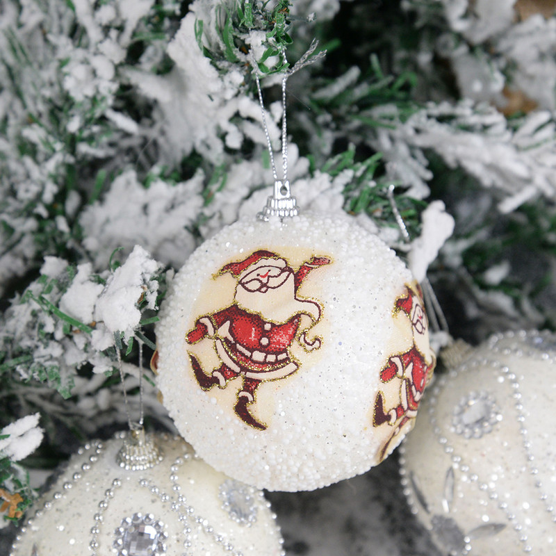 8 cm Jõuluvana jõulupallid, ehis jõulupuu rippuv ripats, jõulukaunistus koju 2023. aasta uusaasta kingitus Noel Navidad