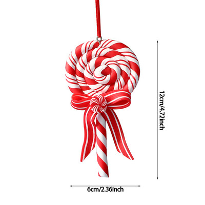 Ziemassvētku rotājumi Sarkani Ziemassvētku konfekšu spieķi konfektes Ziemassvētku eglītes piekaramie Kuloni Jaungada mājas dekors Navidad Bērnu rotaļlietas 2023