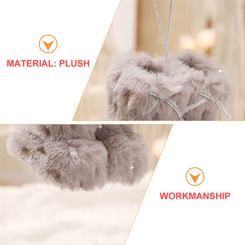 Jõulupuu kaunistus, ripats, plüüssaabas rippuvad minisaapad, kaunistused, kommikotid, maiuspalad