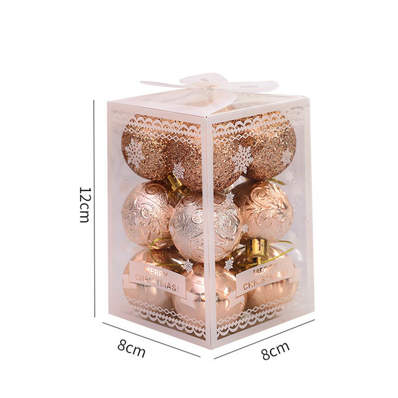 12tk Jõulupallid Jõulupuupallid Kaunistused Rippuvad ripatsehted Jõulupuu mänguasjad Kodupeokaunistused