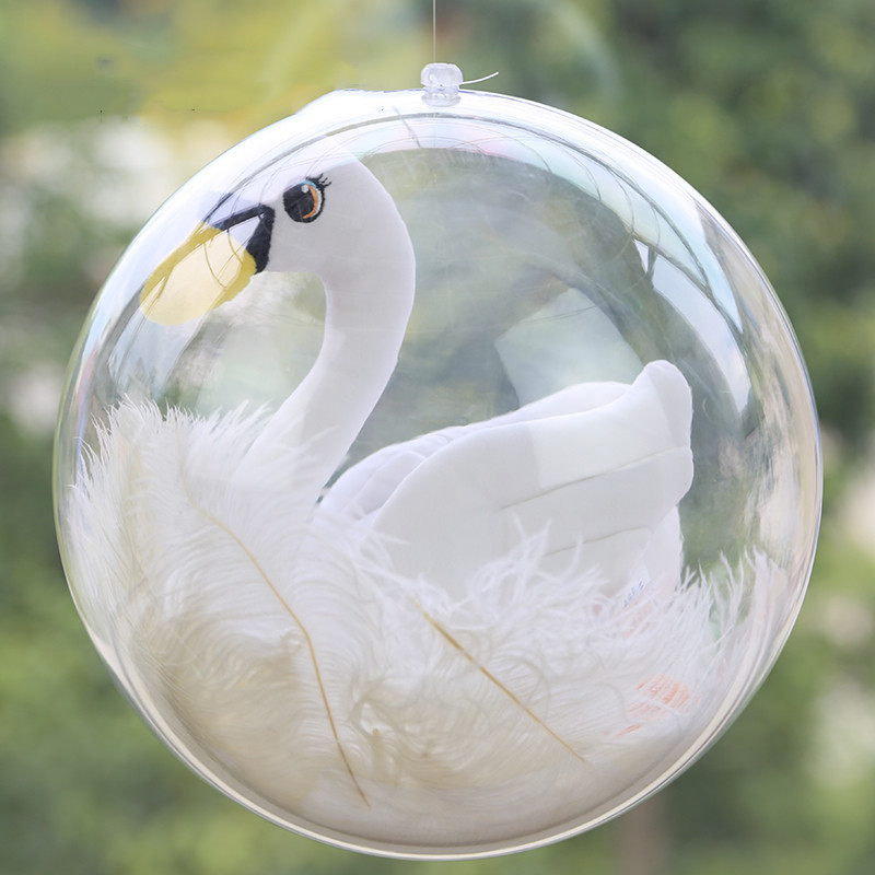 5 paari 4/5/6/7 cm läbipaistev pall avatud plastikust läbipaistvast kaunistus jõulupulmapeoks rippuv ripats kinkepakend