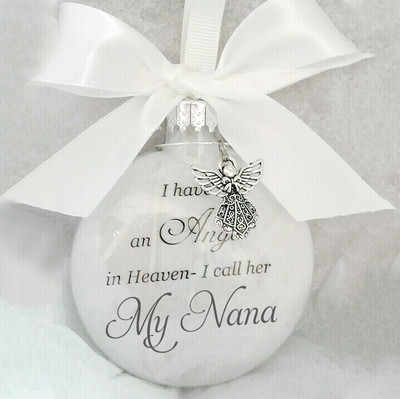 "I Have An Angel In Heaven-I Call Him Dad" Χριστουγεννιάτικες μπάλες Αναμνηστικά στολίδια Χριστουγεννιάτικο δέντρο 2022 Navidad Διακόσμηση σπιτιού