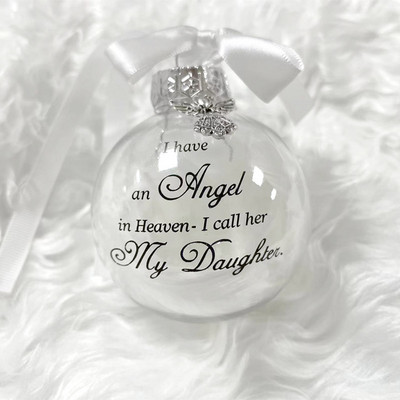 "I Have An Angel In Heaven-I Call Him Dad" Χριστουγεννιάτικες μπάλες Αναμνηστικά στολίδια Χριστουγεννιάτικο δέντρο 2022 Navidad Διακόσμηση σπιτιού
