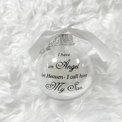 "I Have An Angel In Heaven-I Call Him Dad" Χριστουγεννιάτικες μπάλες Αναμνηστικά στολίδια Χριστουγεννιάτικο δέντρο 2022 Navidad Διακόσμηση σπιτιού