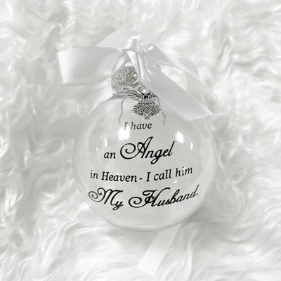 "I Have An Angel In Heaven-I Call Him Dad" Χριστουγεννιάτικες μπάλες Αναμνηστικά στολίδια Χριστουγεννιάτικο δέντρο 2022 Navidad Διακόσμηση σπιτιού