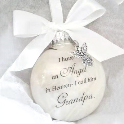 "I Have An Angel In Heaven-I Call Him Dad" Χριστουγεννιάτικες μπάλες Αναμνηστικά στολίδια Χριστουγεννιάτικο δέντρο 2022 Navidad Διακόσμηση σπιτιού