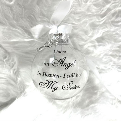 "I Have An Angel In Heaven-I Call Him Dad" Χριστουγεννιάτικες μπάλες Αναμνηστικά στολίδια Χριστουγεννιάτικο δέντρο 2022 Navidad Διακόσμηση σπιτιού