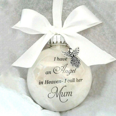 "I Have An Angel In Heaven-I Call Him Dad" Χριστουγεννιάτικες μπάλες Αναμνηστικά στολίδια Χριστουγεννιάτικο δέντρο 2022 Navidad Διακόσμηση σπιτιού