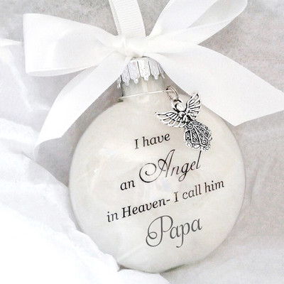 "I Have An Angel In Heaven-I Call Him Dad" Χριστουγεννιάτικες μπάλες Αναμνηστικά στολίδια Χριστουγεννιάτικο δέντρο 2022 Navidad Διακόσμηση σπιτιού