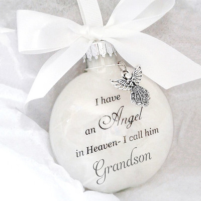 "I Have An Angel In Heaven-I Call Him Dad" Χριστουγεννιάτικες μπάλες Αναμνηστικά στολίδια Χριστουγεννιάτικο δέντρο 2022 Navidad Διακόσμηση σπιτιού