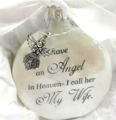 "I Have An Angel In Heaven-I Call Him Dad" Χριστουγεννιάτικες μπάλες Αναμνηστικά στολίδια Χριστουγεννιάτικο δέντρο 2022 Navidad Διακόσμηση σπιτιού