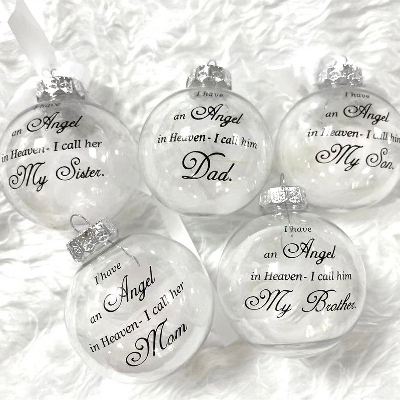 "Mul on taevas ingel – ma kutsun teda isaks" jõulupallid, mälestusehted Jõulupuu ripatsid 2022 Navidadi kodukaunistus