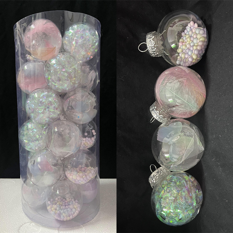 Jõulupallid Kodukaunistus 6cm Kuldne Jõulupuu kaunistus Roosa Ornamendipall Uusaasta Jõulupunane Dekoratiivpall