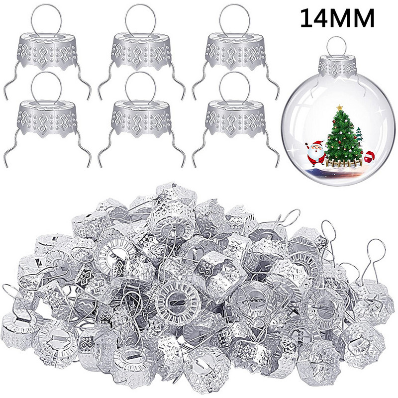 50 TK Ümmargused jõulupallide kaunistused Kuld eemaldatavad metallist riidepuud Müts Xmas New Year asenduskaunistused kork DIY Decor