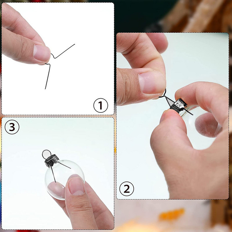 50 TK Ümmargused jõulupallide kaunistused Kuld eemaldatavad metallist riidepuud Müts Xmas New Year asenduskaunistused kork DIY Decor