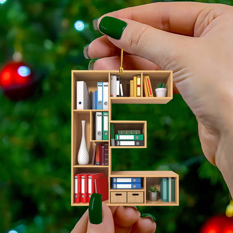 Raamatuarmastaja kirja jõuluehted jõulukuuse kaunistamiseks Väike raamaturiiul Südamekujuline Akrüülehted jõulukaunistused