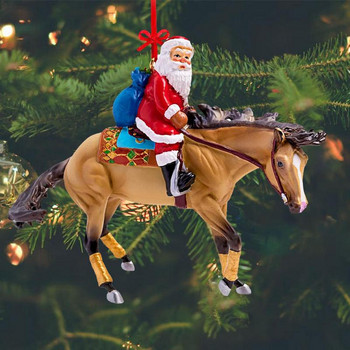 1 τμχ Ντελικάτο ακρυλικό χριστουγεννιάτικο δέντρο κρεμαστά μενταγιόν με σχέδιο αλόγου Διακοσμητικά αλόγου Χειροτεχνίες Διακοσμήσεις για γιορτινό πάρτι 2022