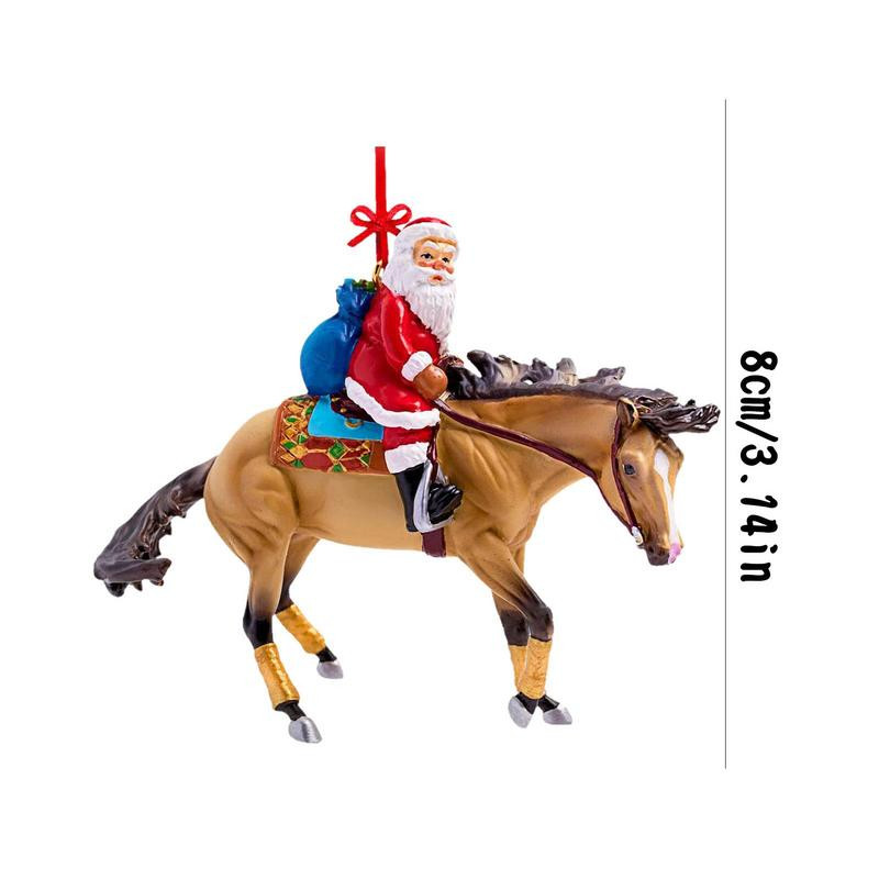 1 tk õrnad akrüülist jõulupuu rippuvad ripatsid hobuste disainiga Hobuseehted Käsitöökaunistused 2022. aasta pühadepeoks