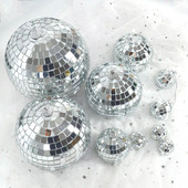 6/8/12/15cm jõulupall rippuvad ehted minidisko peegelpallid jõulukuuse koogi kaunistus jõulupeo teenete kingitus