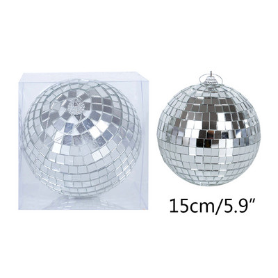 6/8/12/15cm jõulupall rippuvad ehted minidisko peegelpallid jõulukuuse koogi kaunistus jõulupeo teenete kingitus