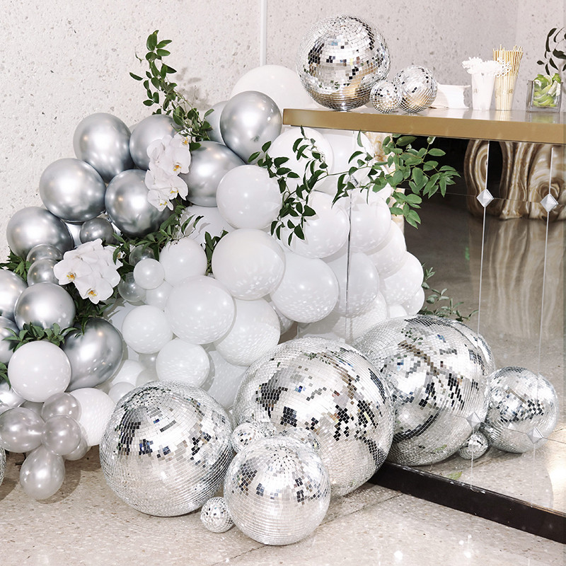 6/8/12/15cm jõulupall rippuvad ehted minidisko peegelpallid jõulukuuse koogi kaunistus jõulupeo teenete kingitus