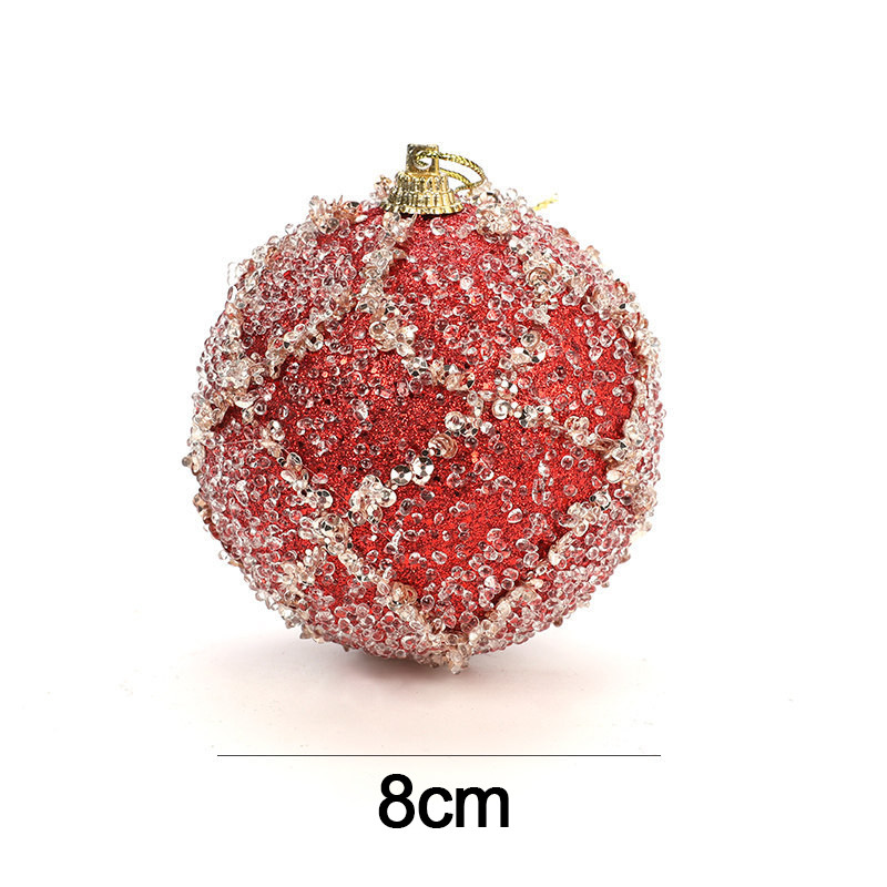Jõulupalli ornament 8cm rippuv palliga ripats Jõulupuu kaunistused kodu uusaastakaunistuseks Jõulupeotarbed Navidad