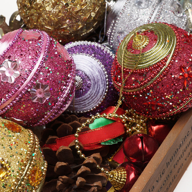 8 cm erinevat värvi jõulupallid jõulukuuseehted pallid jõulukaunistused rippuvad puuripatsid uusaasta kingitus Noel