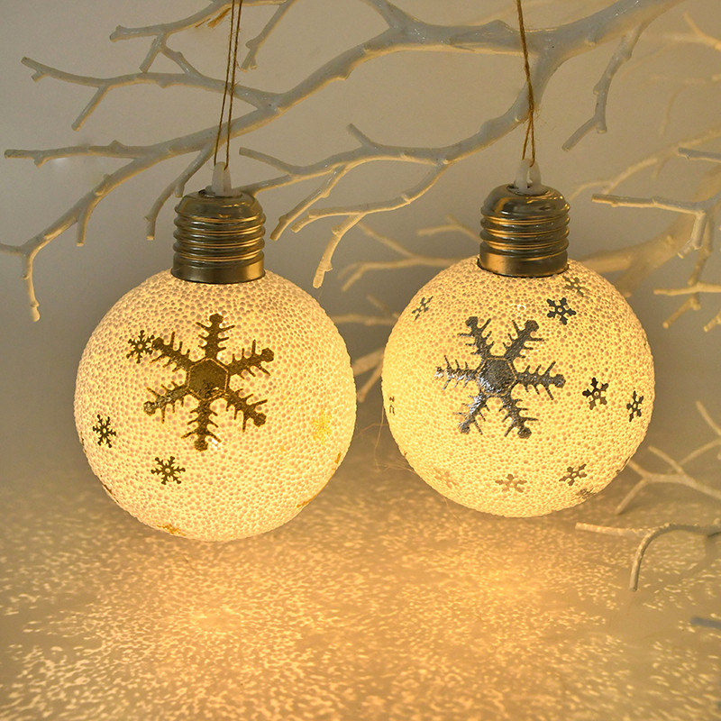 8 cm jõulukaunistused pallid LED pirnid tuled rippuvad jõulupuu rippuvad kaunistused 2023. aasta uusaasta kingitused Navidad Decor