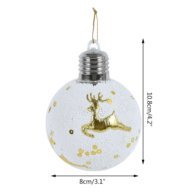 8 cm jõulukaunistused pallid LED pirnid tuled rippuvad jõulupuu rippuvad kaunistused 2023. aasta uusaasta kingitused Navidad Decor