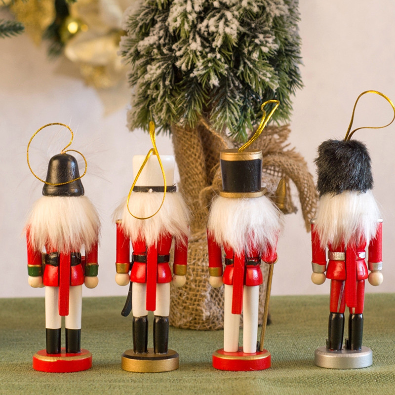 12-15 cm Pähklipureja sõduri jõulupuu kaunistused Navidad 2023 puidust mänguasjad lastele uusaasta kaunistused jõulukaunistus