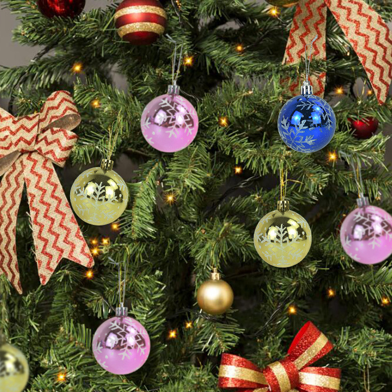 6 tk Roosa Sinine Kuld jõulupallid Kaunistus Koduaed Jõulupuu kaunistused Rippuvad ripats Jõulud uusaasta Navidadi kingitus