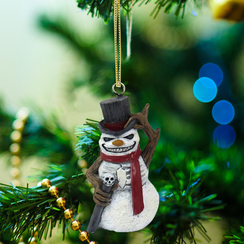 Lame jõuluripats Puukaunistused Jõuluvana Kolju Must Kassi Nahkhiired Loomade Võtmehoidja Ripats 2D Akrüülist Õuduskaunistused Käsitöö