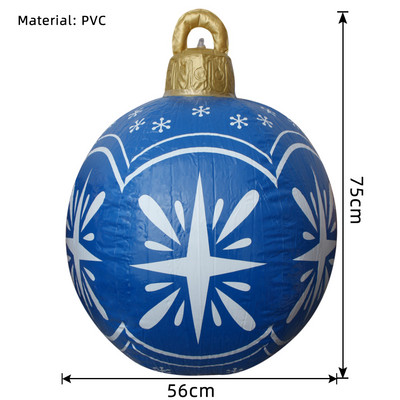 Μεγάλες χριστουγεννιάτικες μπάλες 60 εκ. Διακοσμήσεις χριστουγεννιάτικων δέντρων Ατμόσφαιρα εξωτερικού χώρου Φουσκωτά μπιχλιμπίδια Παιχνίδια για δώρο στο σπίτι με μπάλα στολίδι
