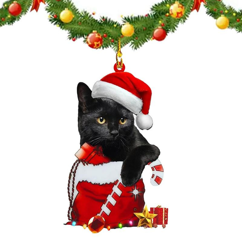 Jõululoomade rippuvad kaunistused jõulupuu kass lehm lammas laisk Dekoratiivsed ripatsid akrüülripatsid Hooajalised kingitused lastele