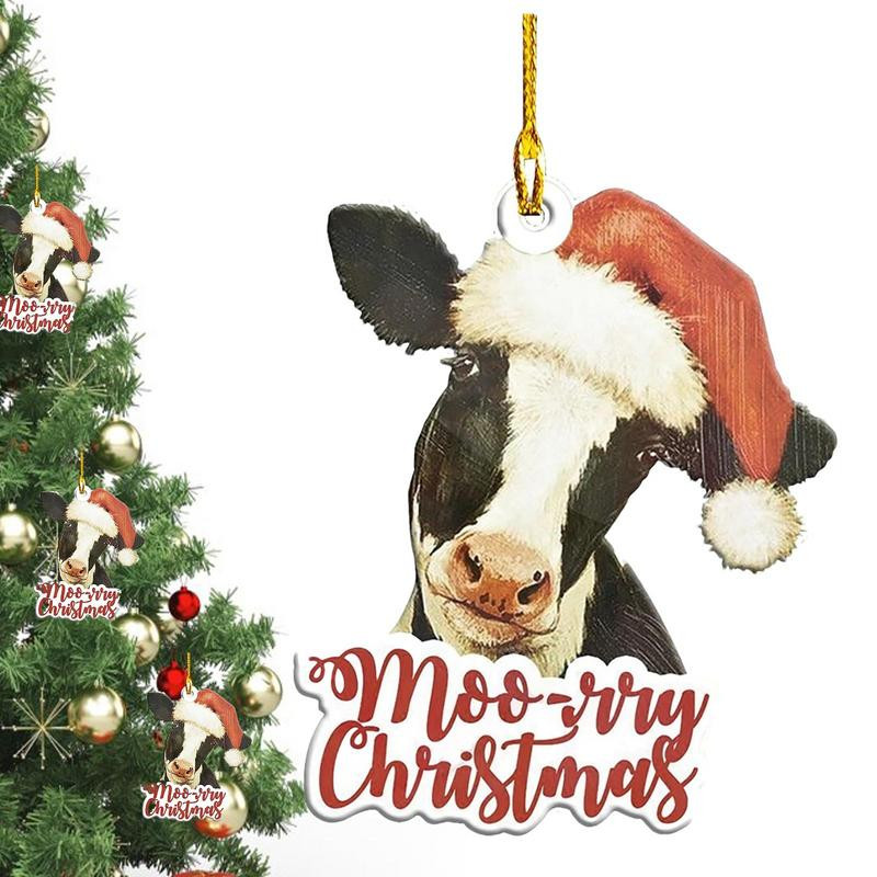 Jõululoomade rippuvad kaunistused jõulupuu kass lehm lammas laisk Dekoratiivsed ripatsid akrüülripatsid Hooajalised kingitused lastele