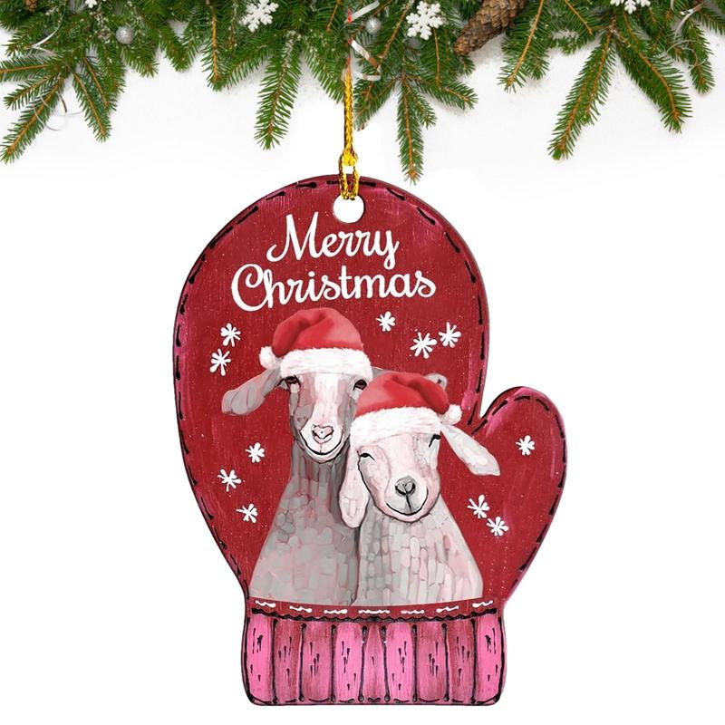 Jõululoomade rippuvad kaunistused jõulupuu kass lehm lammas laisk Dekoratiivsed ripatsid akrüülripatsid Hooajalised kingitused lastele