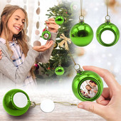 4/6/8CM DIY μεταφορά θερμότητας Φωτογραφία Χριστουγεννιάτικα στολίδια με μπάλες που γεμίζουν μπιχλιμπίδια Χριστουγεννιάτικο δέντρο αδιάβροχη διακόσμηση με κρεμαστά αξεσουάρ