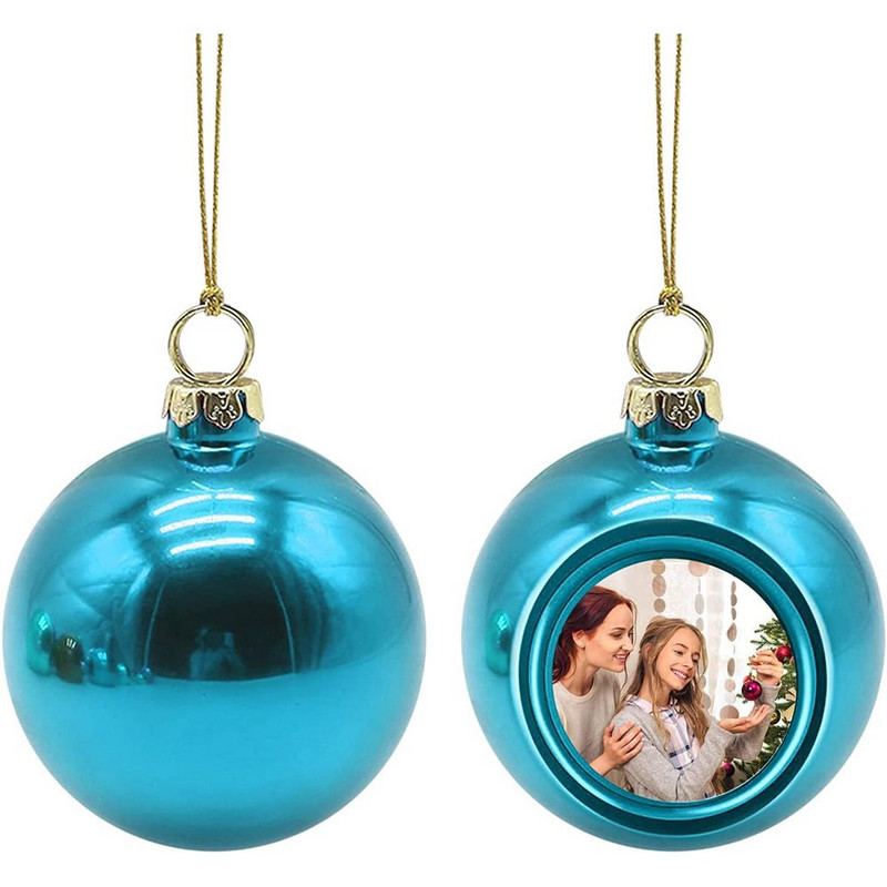 4/6/8CM DIY soojusülekanne Foto Jõulupalli kaunistused Täidetavad ehted jõulupuu purunemiskindel sisekujundus koos rippuvate tarvikutega