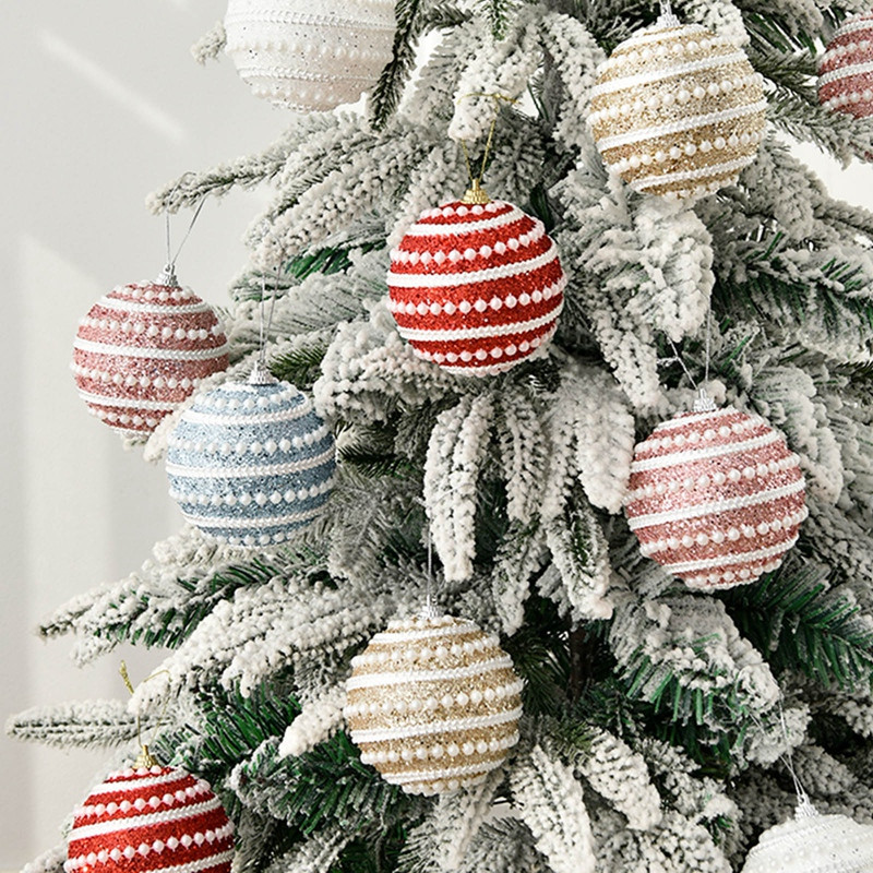 1 tk 8cm jõulurippuvad pallid litritega särapallid jõulupuu kergvahust ripats uusaasta kodukaunistus Navidad