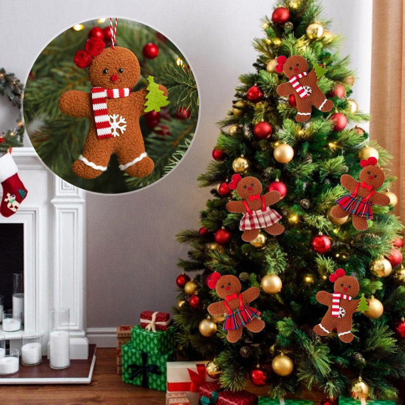 Piparkoogimeeste kaunistused jõulupuu jõulupuu piparkoogimees võlusid Mini rippuv ripats Jõulupuhkemaja kaunistused