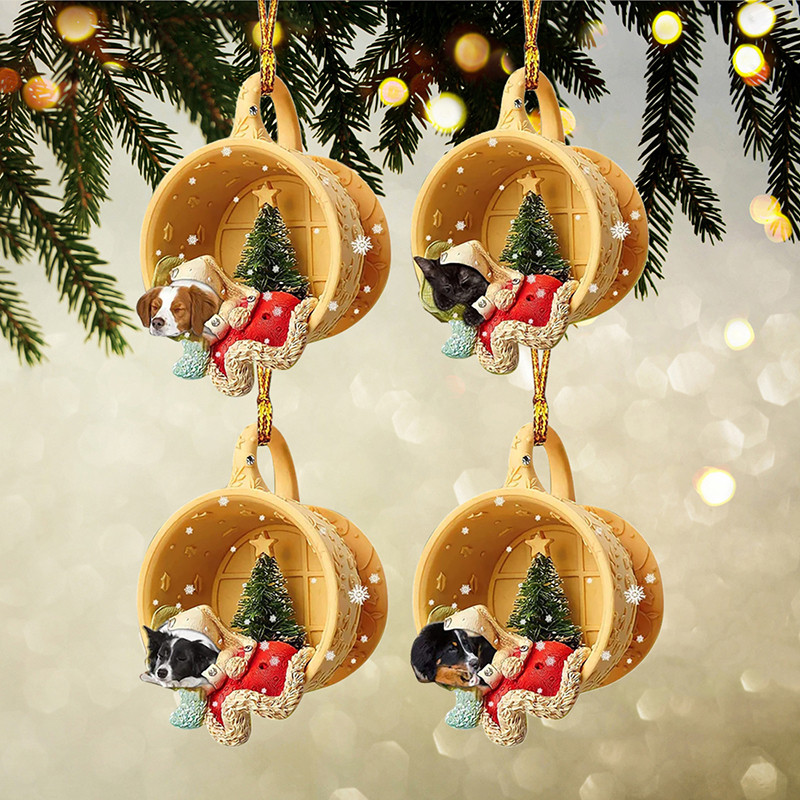 2023. aasta jõulupuu ripats, armas koer, loom, tilk, uusaasta pidulik peotarbed, toakaunistus jõulukink